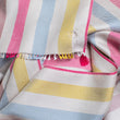 Charger l'image dans la galerie, Echarpe Striée en soie laine cachemire rose