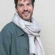 Load image into Gallery viewer, Nomade Plain scarf in beige linen silk