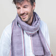 Load image into Gallery viewer, Nomade Plain scarf in plum silk linen
