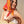 Carré 70 en soie Quadricolore orange