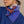 Carré 70 Horizon choco bleu en soie laine femme