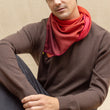 Load image into Gallery viewer, Carre 95 Chromie rouge en soie cachemire homme
