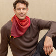 Load image into Gallery viewer, Carre 95 Chromie rouge en soie cachemire homme
