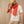 Chèche en coton et soie Granité rouge vermillon homme