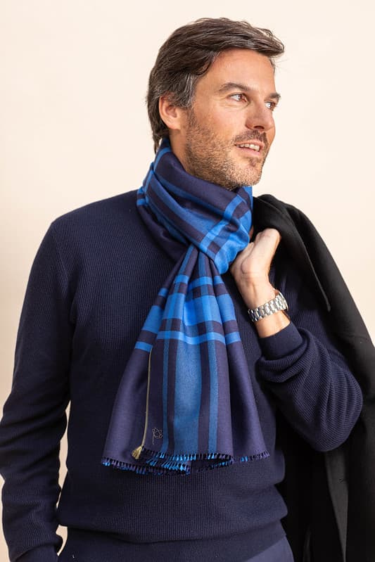 Très belle écharpe bleu et vert en 100% cachemire - Accessoires & Bagagerie Très belle écharpe bleu et vert en 100% cachemire - Accessoires & Bagagerie