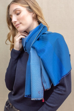 Echarpe City bleu Klein Femme