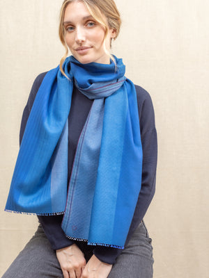 Echarpe City bleu Klein Femme