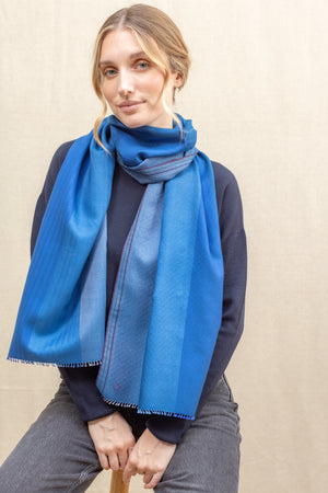 Echarpe City bleu Klein Femme