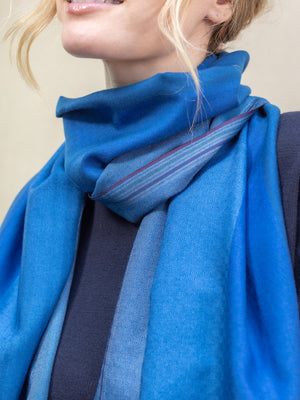 Echarpe City bleu Klein Femme