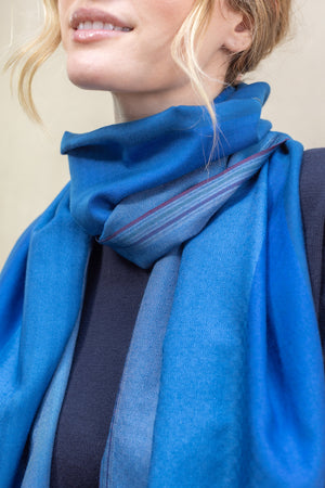 Echarpe City bleu Klein Femme