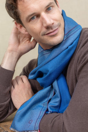 Echarpe City bleu Klein Homme