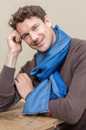 Echarpe City bleu Klein Homme