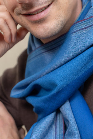 Echarpe City bleu Klein Homme