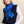 Charger l&#39;image dans la galerie, Écharpe Colorblock en soie laine bleu
