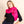 Echarpe Dégradée en soie laine fushia
