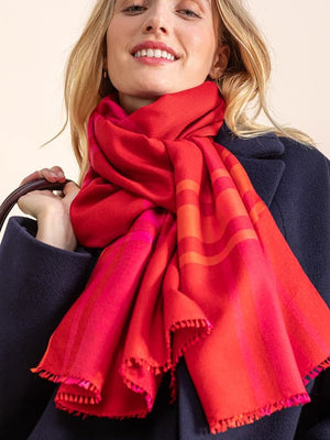 Echarpe Dublin soie cachemire rouge 