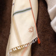 Charger l'image dans la galerie, Echarpe Harry Ivoire en soie laine homme
