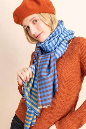 Écharpe Pour Femme En Faux Cachemire - Motif Tartan, Dimensions 196x64 Cm, Légère (236g) - Châle D'hiver élégant