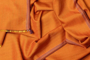 Echarpe Nomade Unie en soie laine cachemire amber