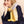 Echarpe Quatuor en soie laine jaune