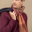 Load image into Gallery viewer, Echarpe Vibi Rouille en soie laine homme
