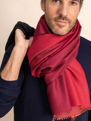 Etole Brume femme soie cachemire rouge bordeaux