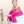 Etole Trio en soie rose bougainvillier femme