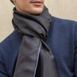 Load image into Gallery viewer, Etole Unie en soie noire homme 
