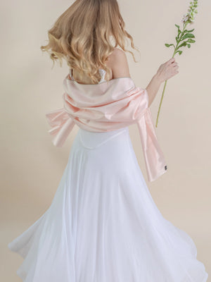Etole unie en soie nude femme