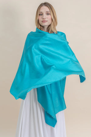 Etole Unie en soie turquoise femme