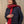 Grand foulard en soie bordeaux 