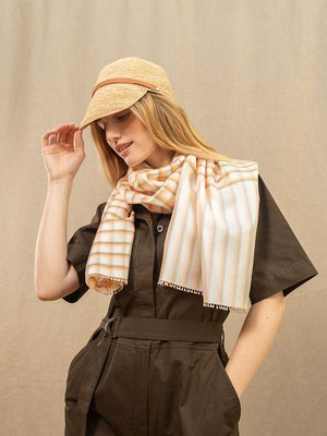 Foulard en soie Aurore crème