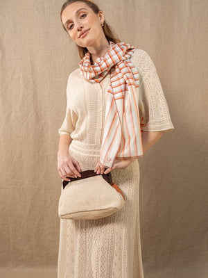 Foulard en soie Aurore vermillon femme