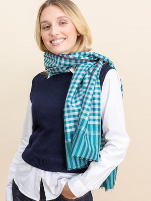 Foulard Krama en soie vert