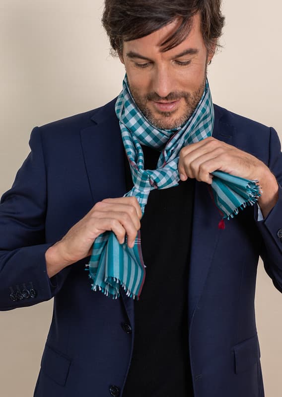 Foulard Krama en soie vert