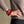 Pack 2 small chouchous en soie krama rouge-uni rouge