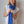 Petit foulard Bicolore en soie bleu klein femme