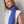 Petit foulard Bicolore en soie bleu klein femme
