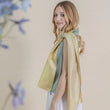 Load image into Gallery viewer, Petit foulard bicolore en soie céladon femme
