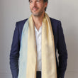 Charger l'image dans la galerie, Petit foulard Bicolore en soie céladon homme
