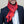 Charger l&#39;image dans la galerie, Petit foulard Bicolore en soie rouge marine
