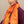 Petit foulard Bicolore en soie rouge orangé femme