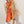 Petit foulard Bicolore en soie rouge orangé femme