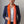 Petit foulard Bicolore en soie rouge orangé homme