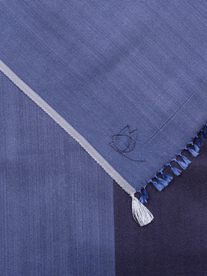 Petit foulard Bicolore en soie indigo