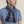 Petit foulard Krama en soie indigo homme