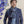 Petit foulard Krama en soie indigo homme