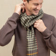 Charger l'image dans la galerie, Petit foulard Krama en soie kaki homme
