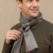 Charger l'image dans la galerie, Petit foulard Twin en soie kaki homme
