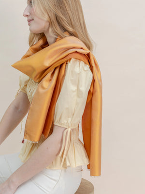 Petit foulard Twin en soie miel femme